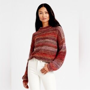 Banana republic Sparkly multi colored sweater with balloon sleeves